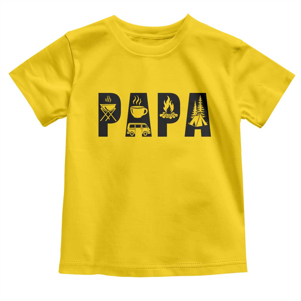 Camping Papa Toddler T Shirt Camper Dad Fathers Day Gift