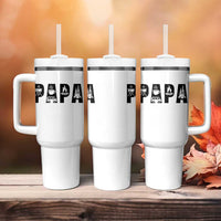 Camping Papa Tumbler With Handle Camper Dad Fathers Day Gift