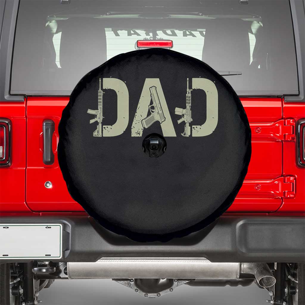 Gun Lover Dad Spare Tire Cover Funny Hunter Dad Fathers Day Gift