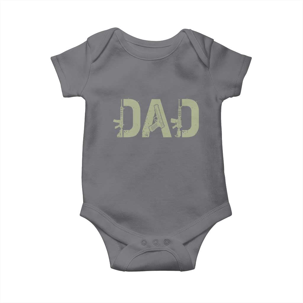 Gun Lover Dad Baby Onesie Funny Hunter Dad Fathers Day Gift