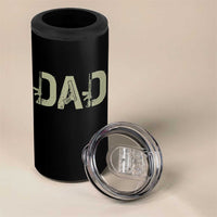 Gun Lover Dad 4 in 1 Can Cooler Tumbler Funny Hunter Dad Fathers Day Gift