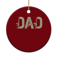 Gun Lover Dad Ceramic Ornament Funny Hunter Dad Fathers Day Gift