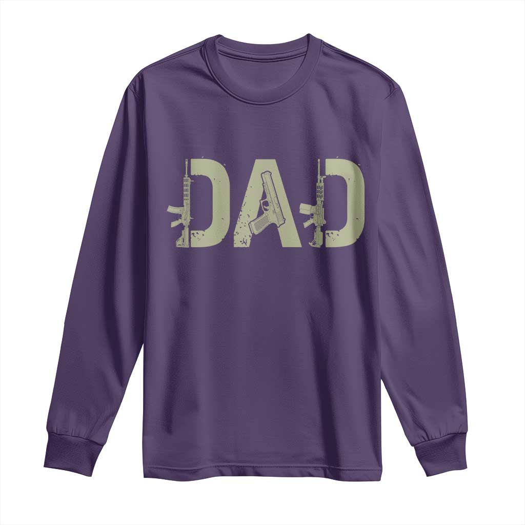 Gun Lover Dad Long Sleeve Shirt Funny Hunter Dad Fathers Day Gift