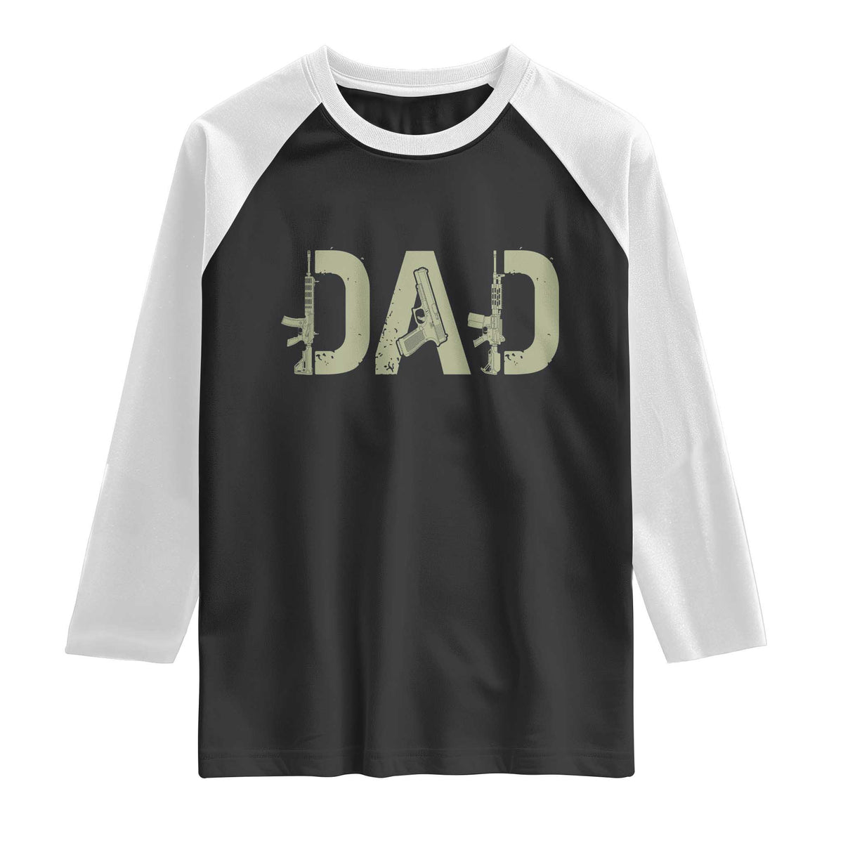Gun Lover Dad Raglan Shirt Funny Hunter Dad Fathers Day Gift