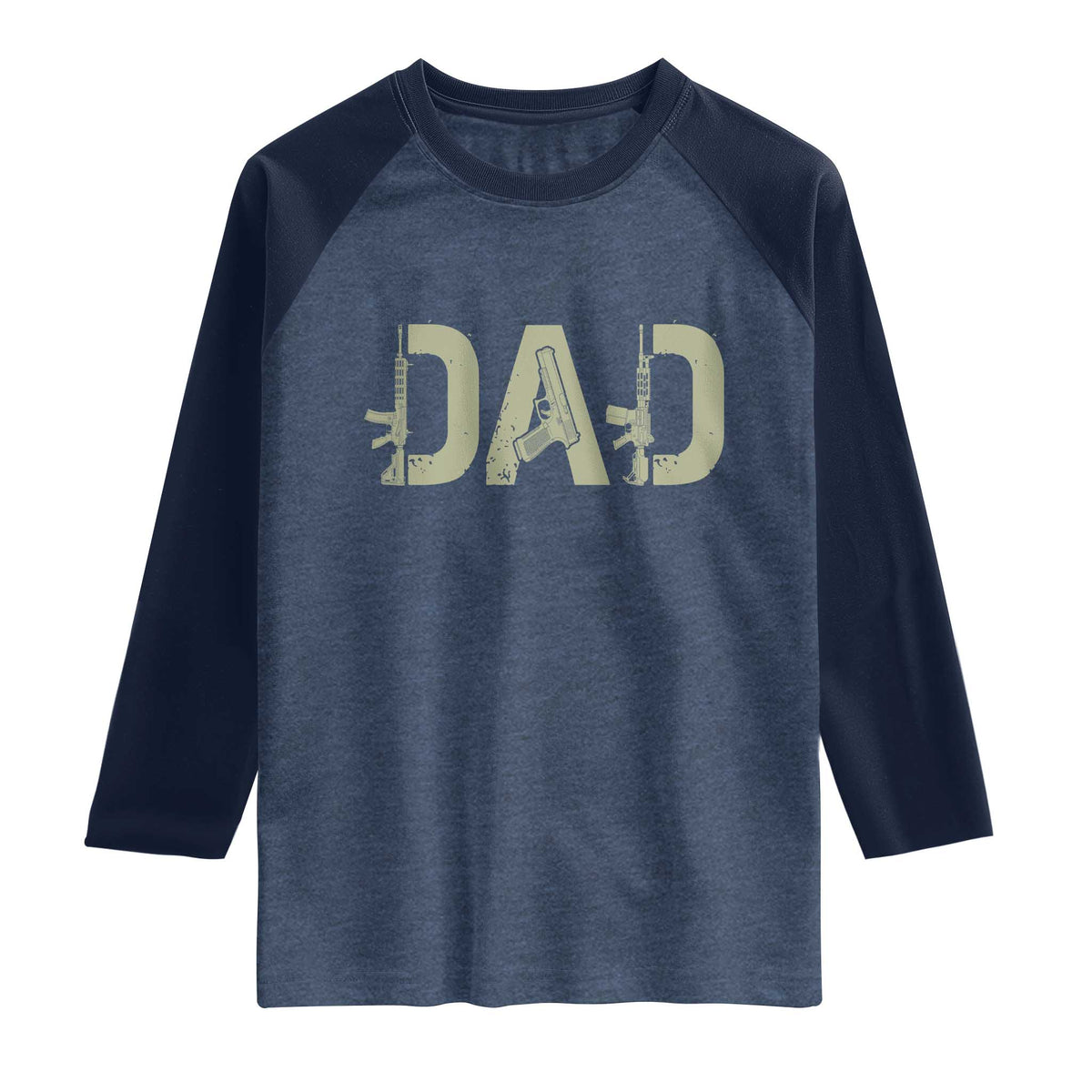 Gun Lover Dad Raglan Shirt Funny Hunter Dad Fathers Day Gift