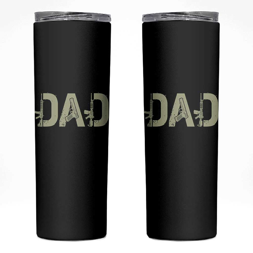 Gun Lover Dad Skinny Tumbler Funny Hunter Dad Fathers Day Gift