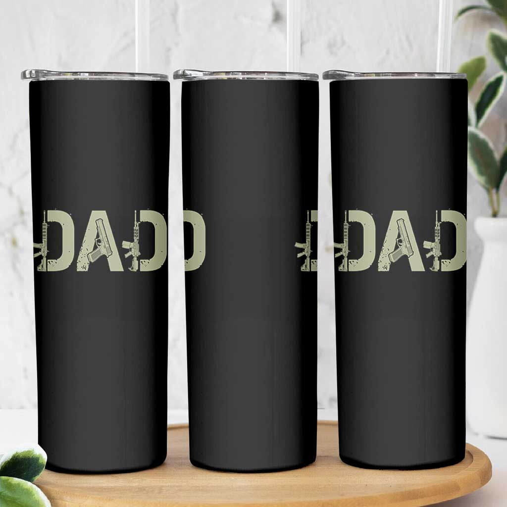 Gun Lover Dad Skinny Tumbler Funny Hunter Dad Fathers Day Gift