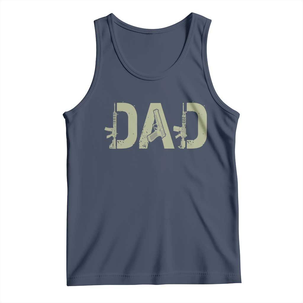 Gun Lover Dad Tank Top Funny Hunter Dad Fathers Day Gift