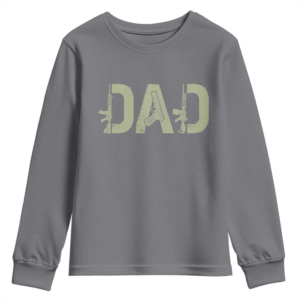 Gun Lover Dad Youth Sweatshirt Funny Hunter Dad Fathers Day Gift