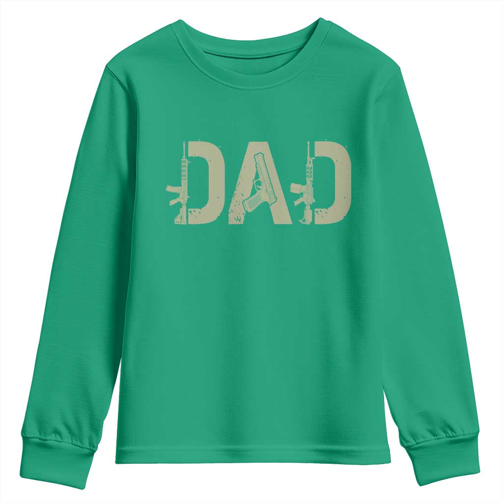 Gun Lover Dad Youth Sweatshirt Funny Hunter Dad Fathers Day Gift