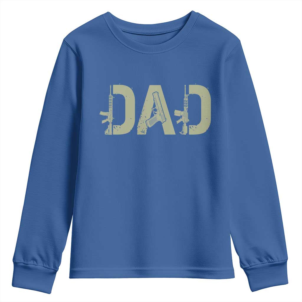 Gun Lover Dad Youth Sweatshirt Funny Hunter Dad Fathers Day Gift