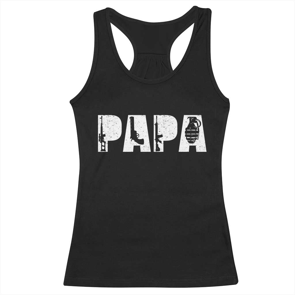 Proud Hunter Dad Racerback Tank Top Funny Hunting Lifestyle Fathers Day Gift
