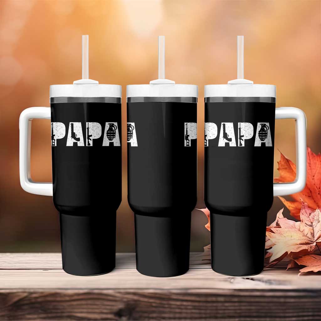 Proud Hunter Dad Tumbler With Handle Funny Hunting Lifestyle Fathers Day Gift
