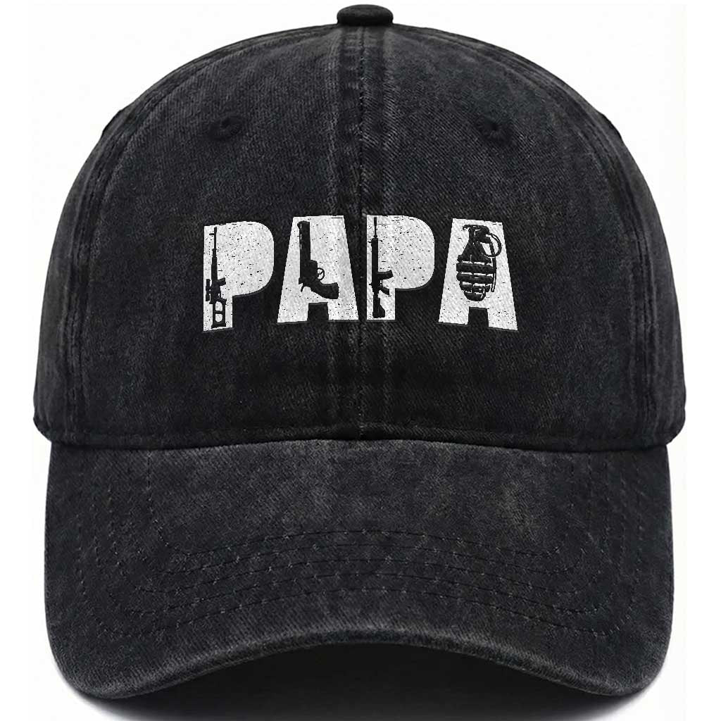 Proud Hunter Dad Washed Cotton Baseball Cap Funny Hunting Lifestyle Fathers Day Gift