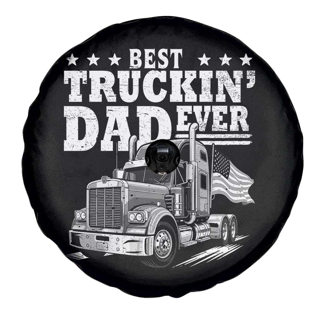 Best Truckin Dad Ever Spare Tire Cover Trucker Papa Fathers Day Gift