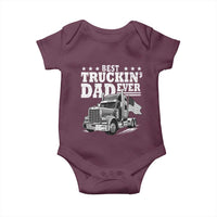 Best Truckin Dad Ever Baby Onesie Trucker Papa Fathers Day Gift