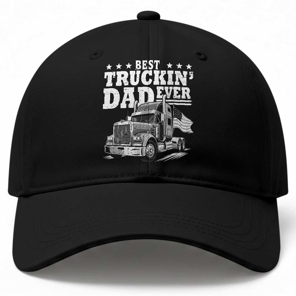 Best Truckin Dad Ever Baseball Cap Trucker Papa Fathers Day Gift