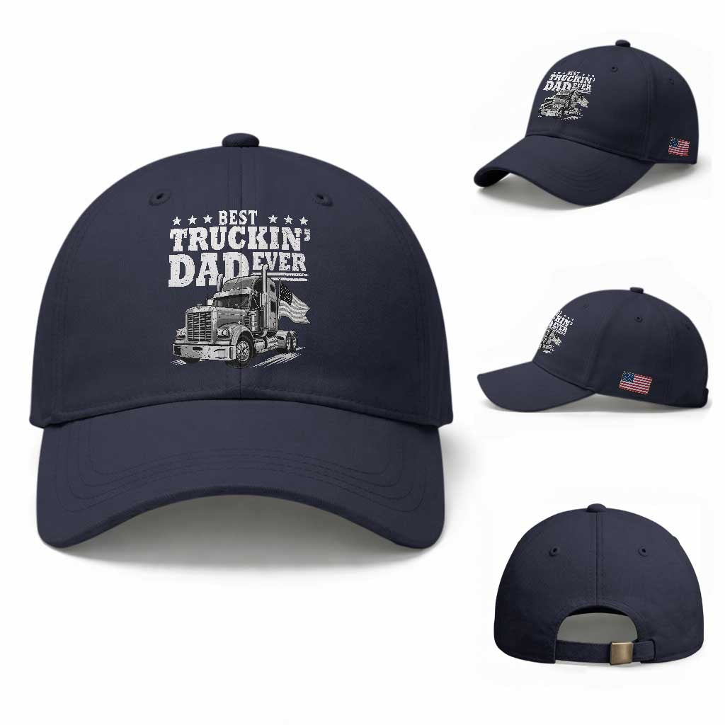Best Truckin Dad Ever Baseball Cap Trucker Papa Fathers Day Gift
