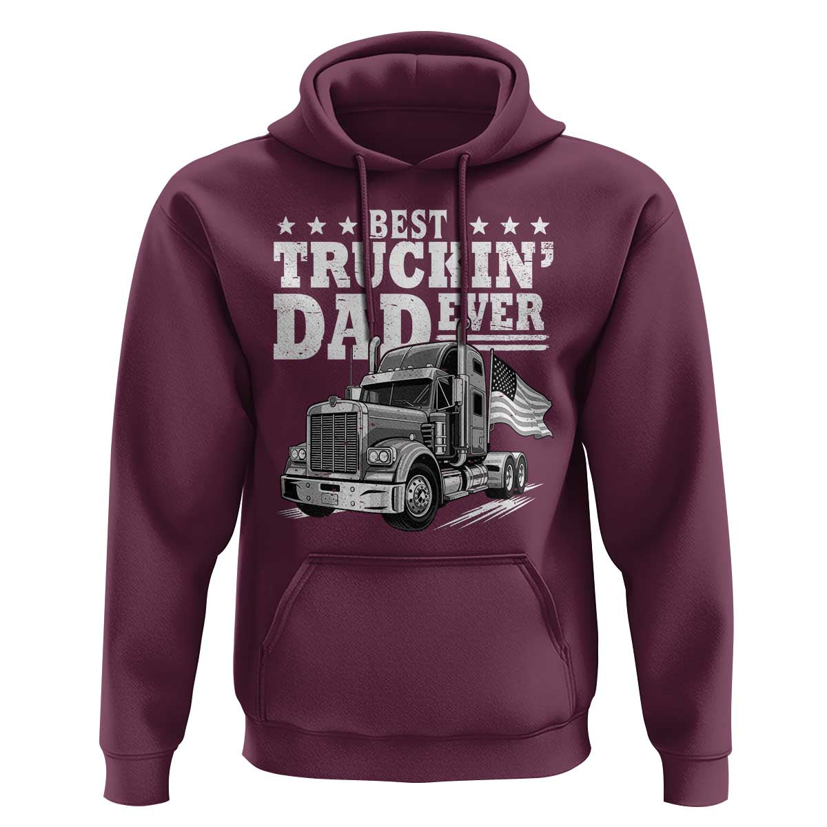 Best Truckin Dad Ever Hoodie Trucker Papa Fathers Day Gift