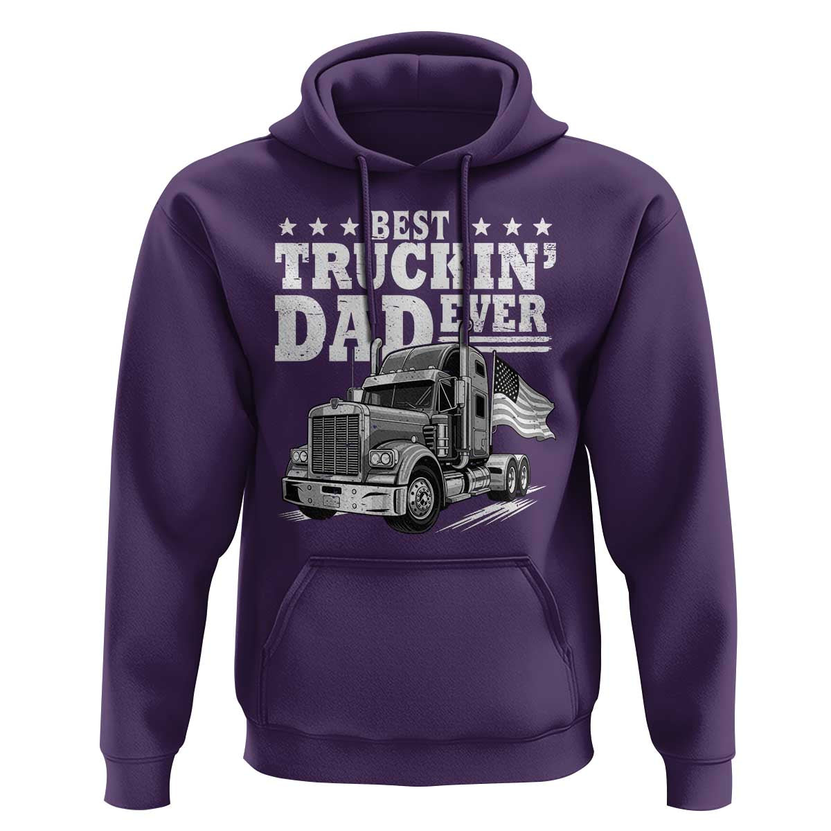 Best Truckin Dad Ever Hoodie Trucker Papa Fathers Day Gift