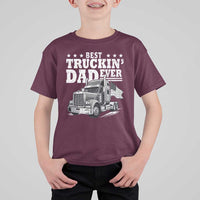 Best Truckin Dad Ever T Shirt For Kid Trucker Papa Fathers Day Gift
