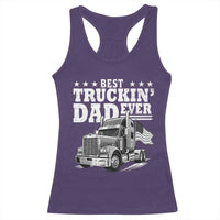 Best Truckin Dad Ever Racerback Tank Top Trucker Papa Fathers Day Gift