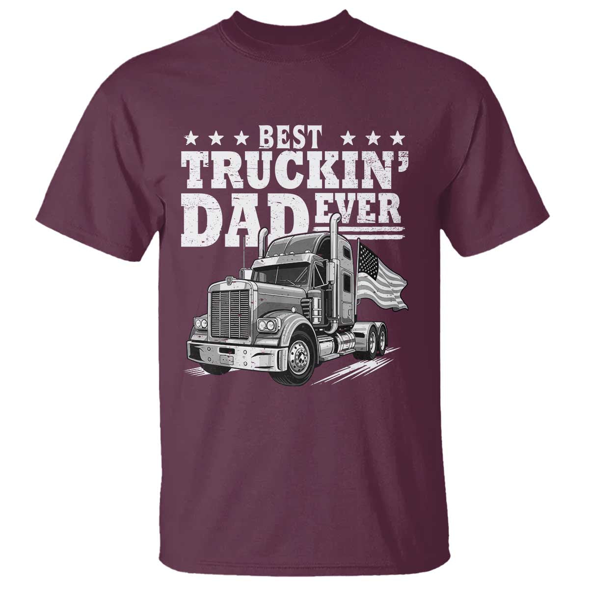 Best Truckin Dad Ever T Shirt Trucker Papa Fathers Day Gift
