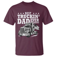 Best Truckin Dad Ever T Shirt Trucker Papa Fathers Day Gift