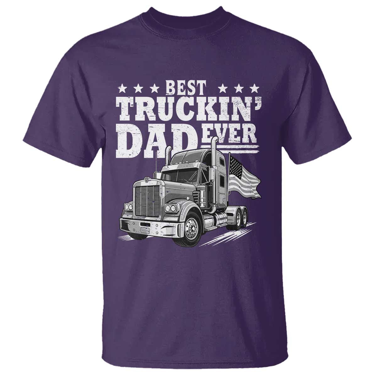 Best Truckin Dad Ever T Shirt Trucker Papa Fathers Day Gift