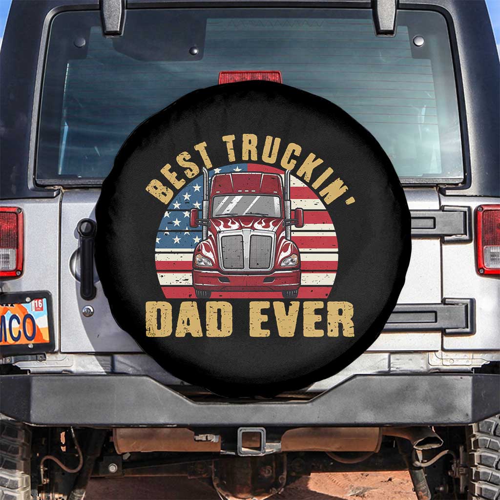 Best Truckin Dad Ever Spare Tire Cover Funny Driver Fathers Day Gift