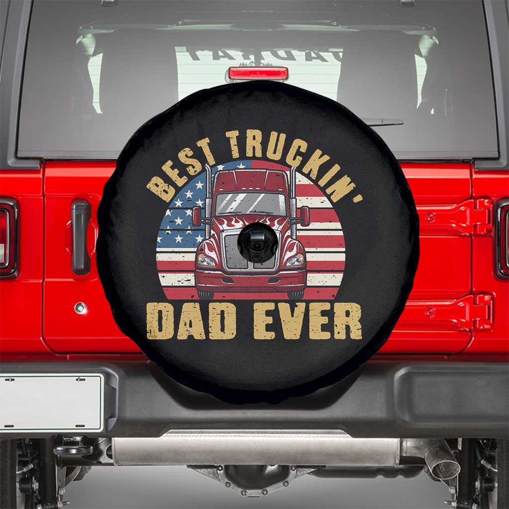 Best Truckin Dad Ever Spare Tire Cover Funny Driver Fathers Day Gift