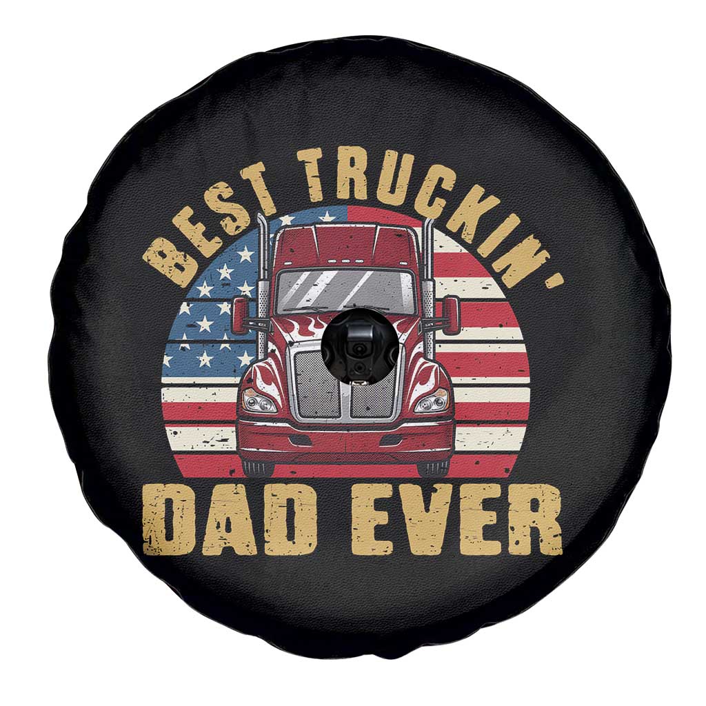 Best Truckin Dad Ever Spare Tire Cover Funny Driver Fathers Day Gift