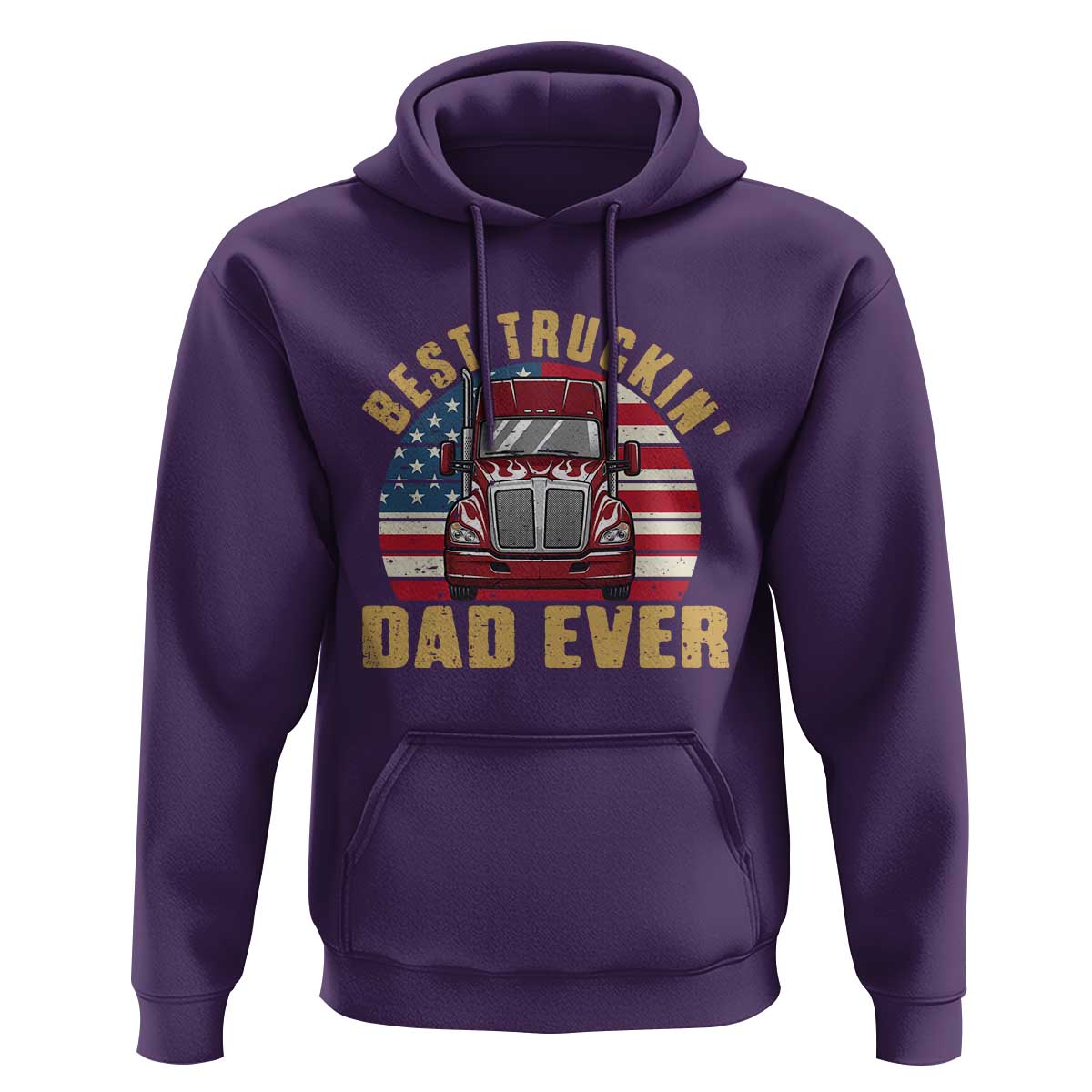 Best Truckin Dad Ever Hoodie Funny Driver Fathers Day Gift