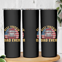 Best Truckin Dad Ever Skinny Tumbler Funny Driver Fathers Day Gift