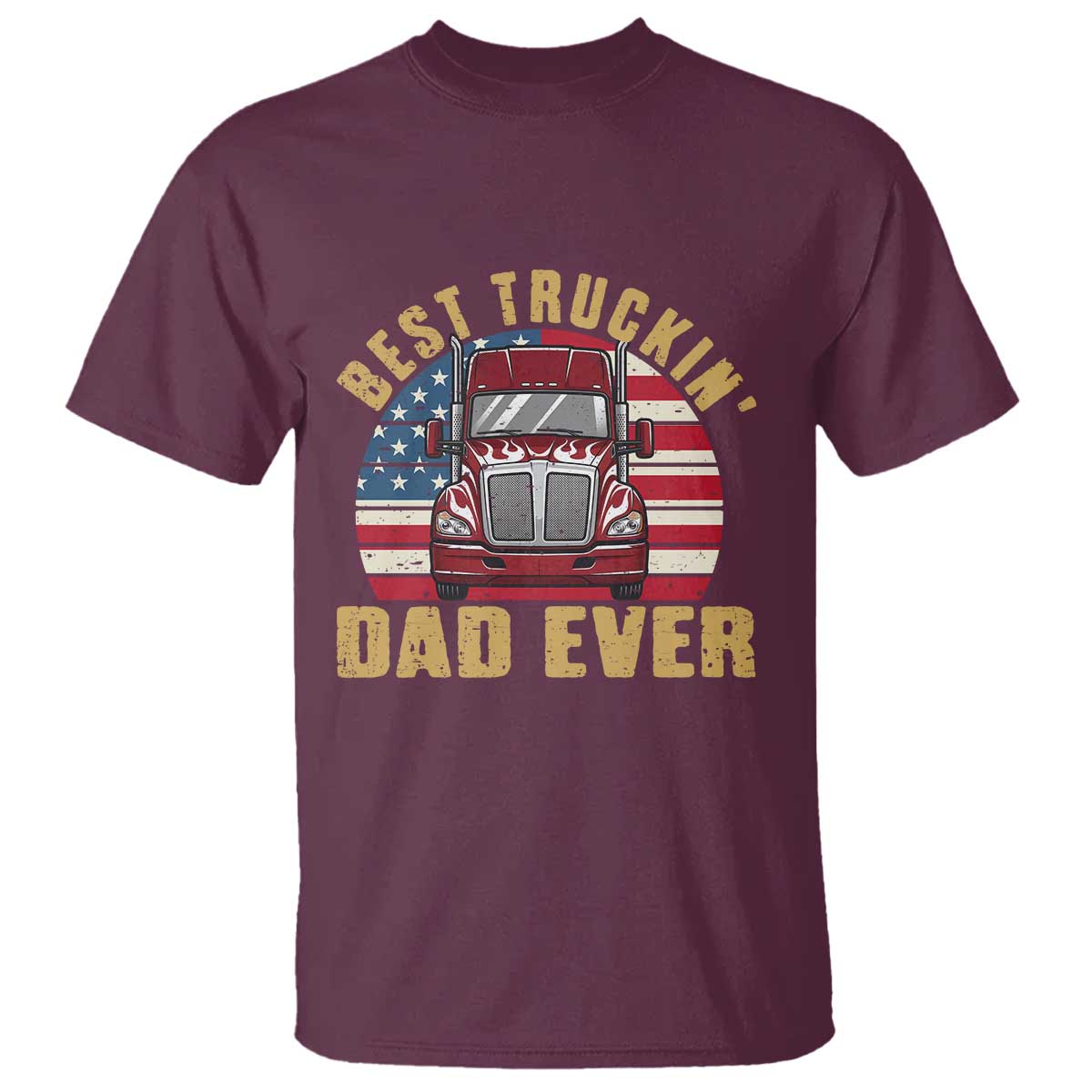 Best Truckin Dad Ever T Shirt Funny Driver Fathers Day Gift
