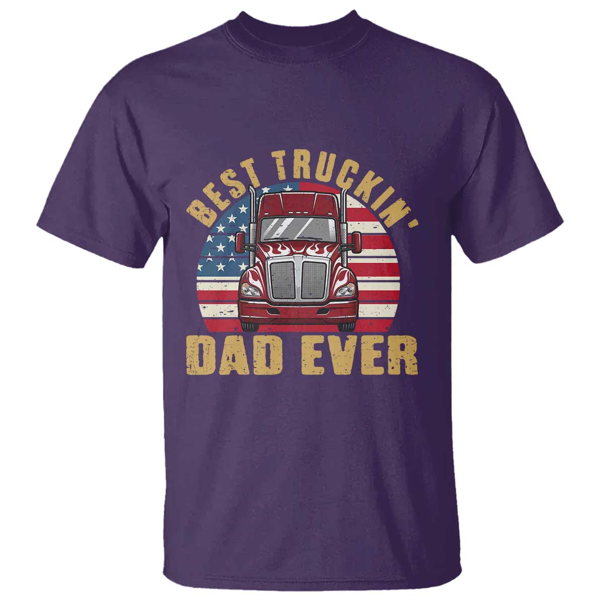 Best Truckin Dad Ever T Shirt Funny Driver Fathers Day Gift