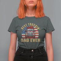 Best Truckin Dad Ever T Shirt For Women Funny Driver Fathers Day Gift