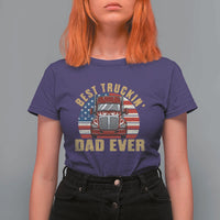 Best Truckin Dad Ever T Shirt For Women Funny Driver Fathers Day Gift