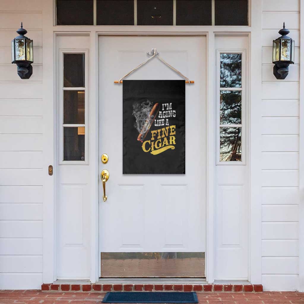 Cigar Lovers Garden Flag I Am Aging Like A Fine Cigar
