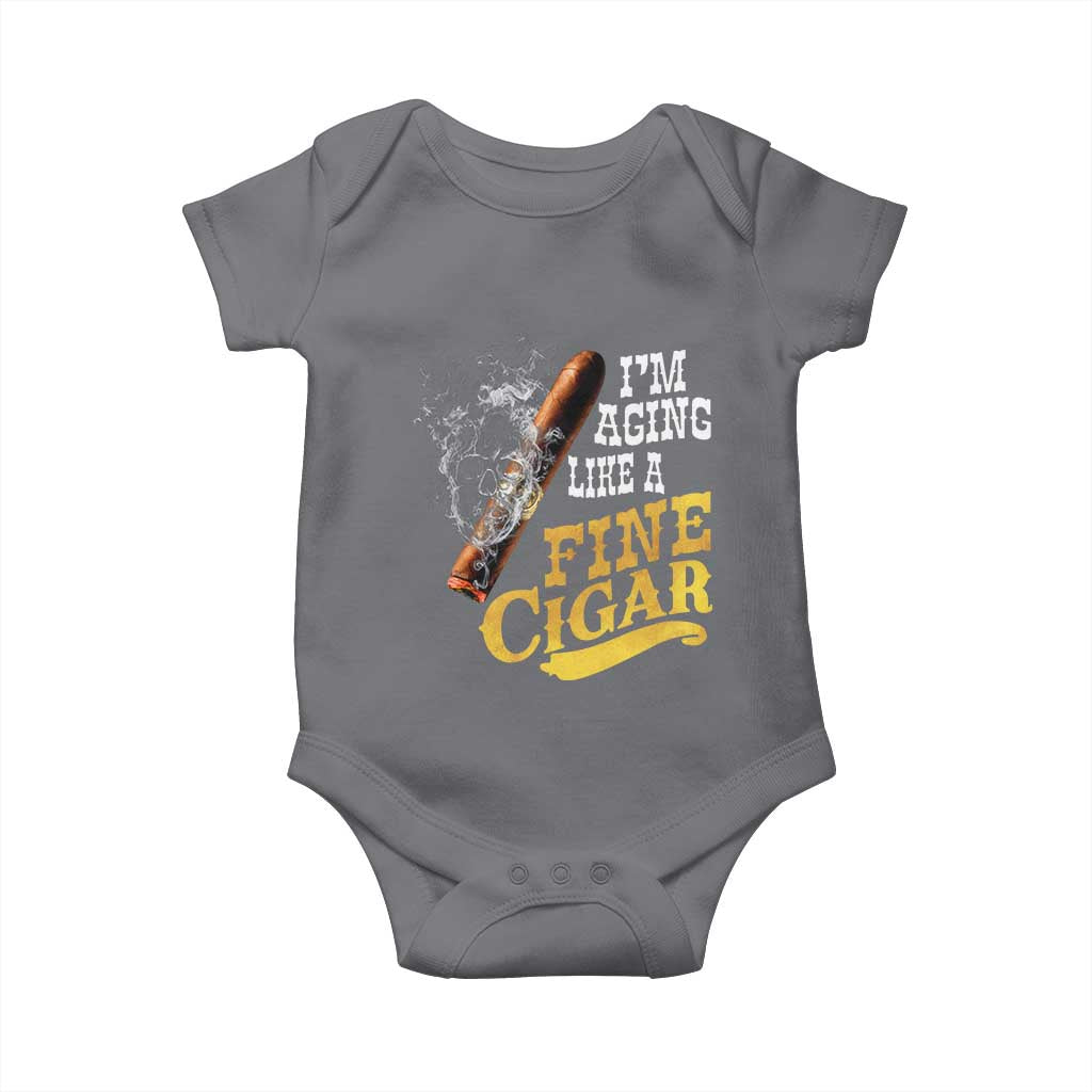 Cigar Lovers Baby Onesie I Am Aging Like A Fine Cigar