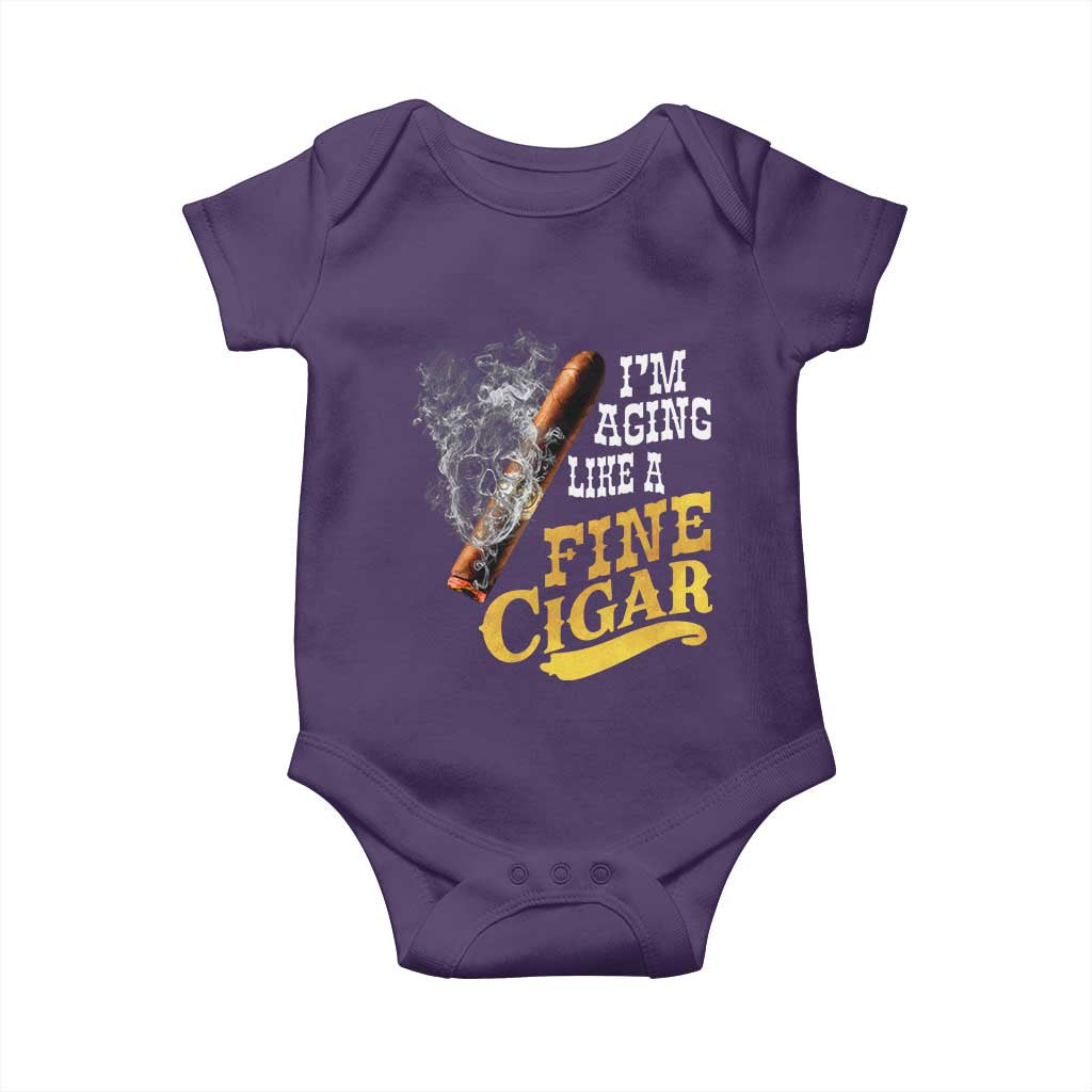 Cigar Lovers Baby Onesie I Am Aging Like A Fine Cigar