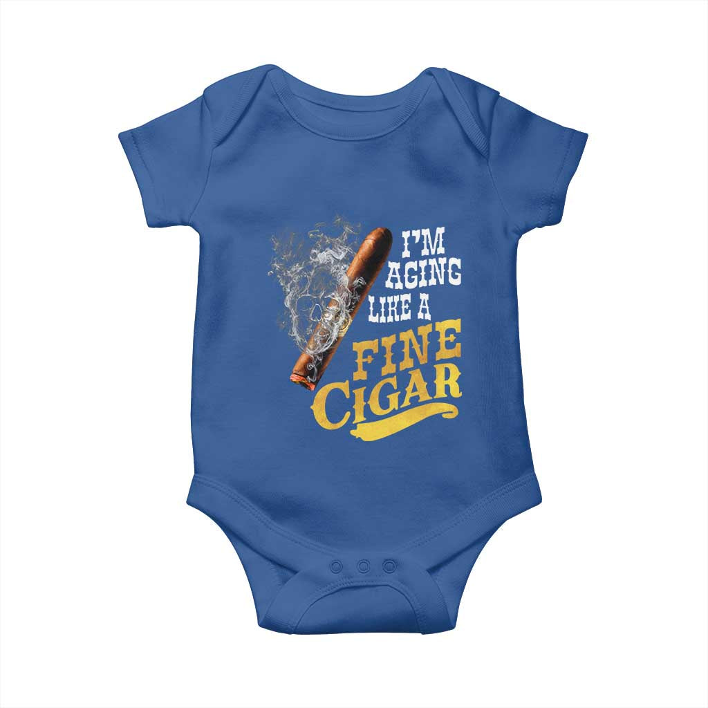 Cigar Lovers Baby Onesie I Am Aging Like A Fine Cigar