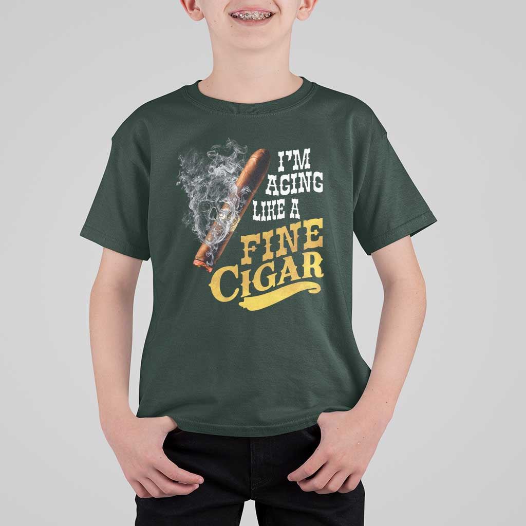 Cigar Lovers T Shirt For Kid I Am Aging Like A Fine Cigar
