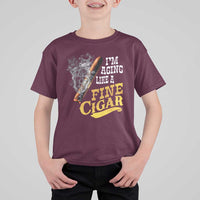 Cigar Lovers T Shirt For Kid I Am Aging Like A Fine Cigar