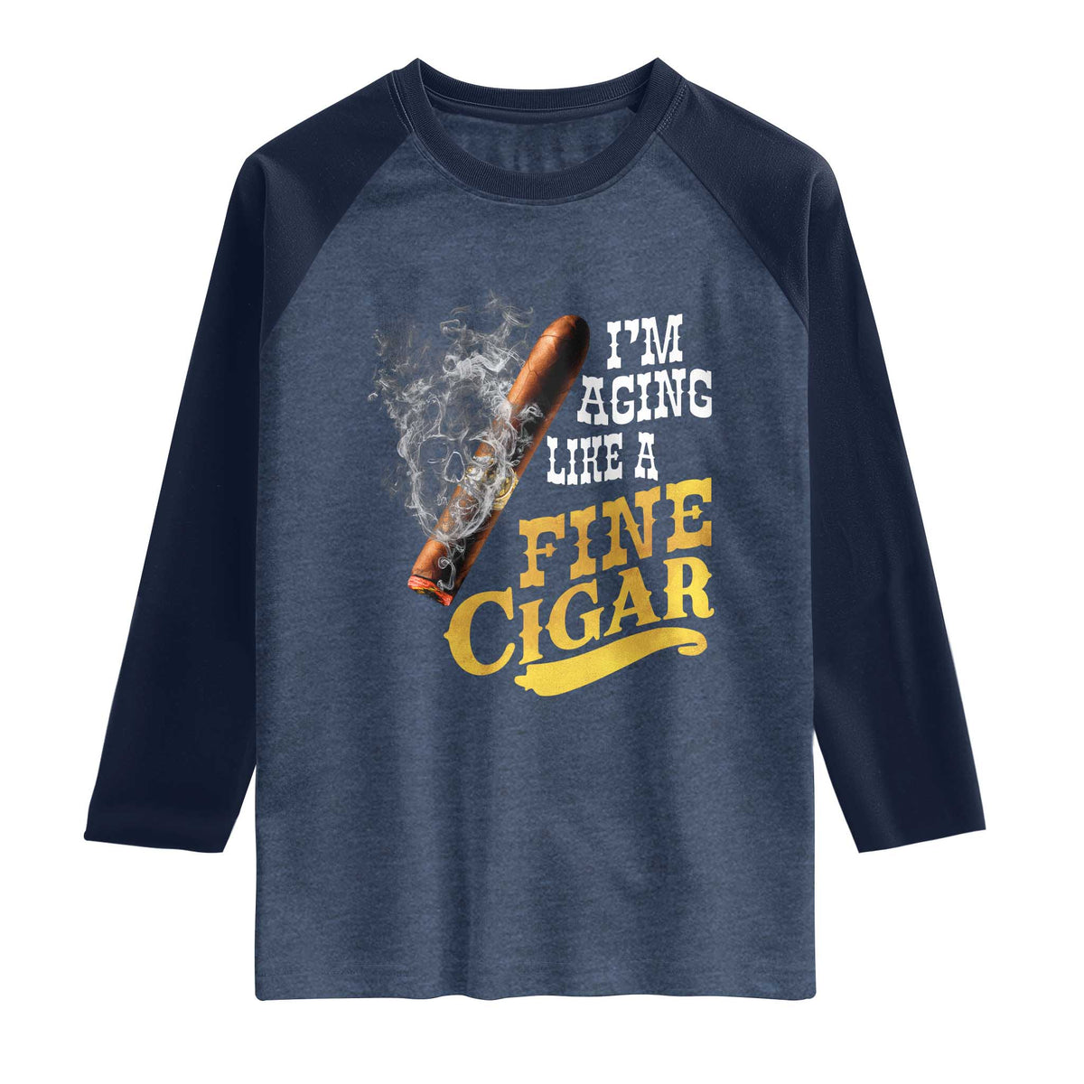 Cigar Lovers Raglan Shirt I Am Aging Like A Fine Cigar