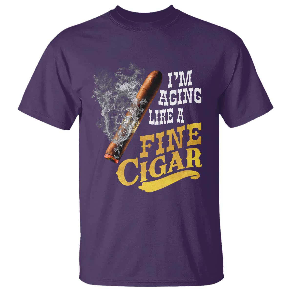 Cigar Lovers T Shirt I Am Aging Like A Fine Cigar