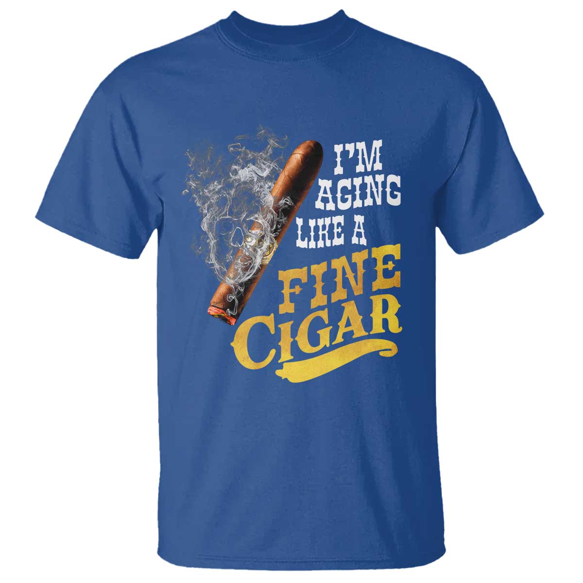 Cigar Lovers T Shirt I Am Aging Like A Fine Cigar