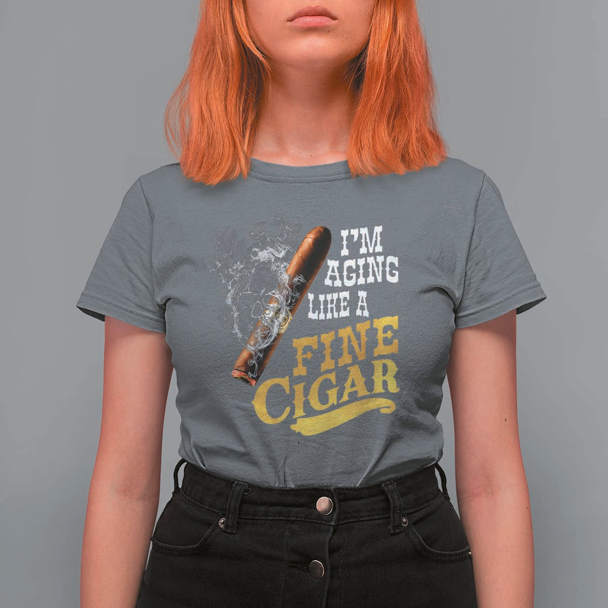 Cigar Lovers T Shirt For Women I Am Aging Like A Fine Cigar