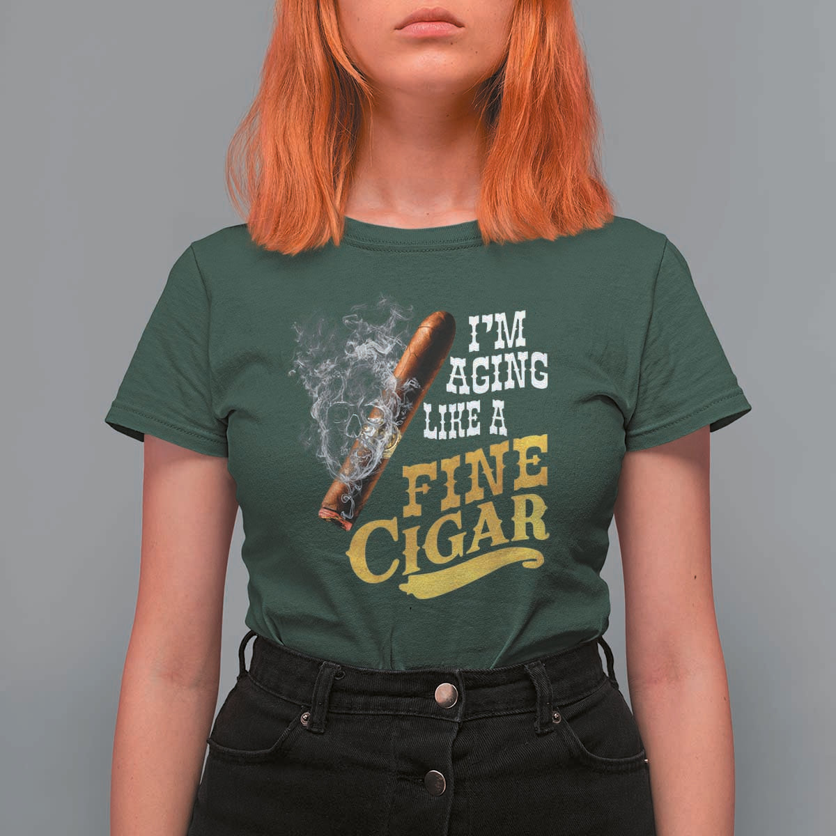 Cigar Lovers T Shirt For Women I Am Aging Like A Fine Cigar