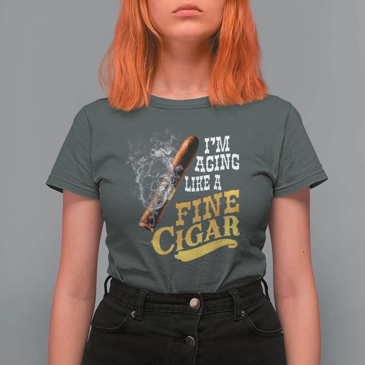 Cigar Lovers T Shirt For Women I Am Aging Like A Fine Cigar